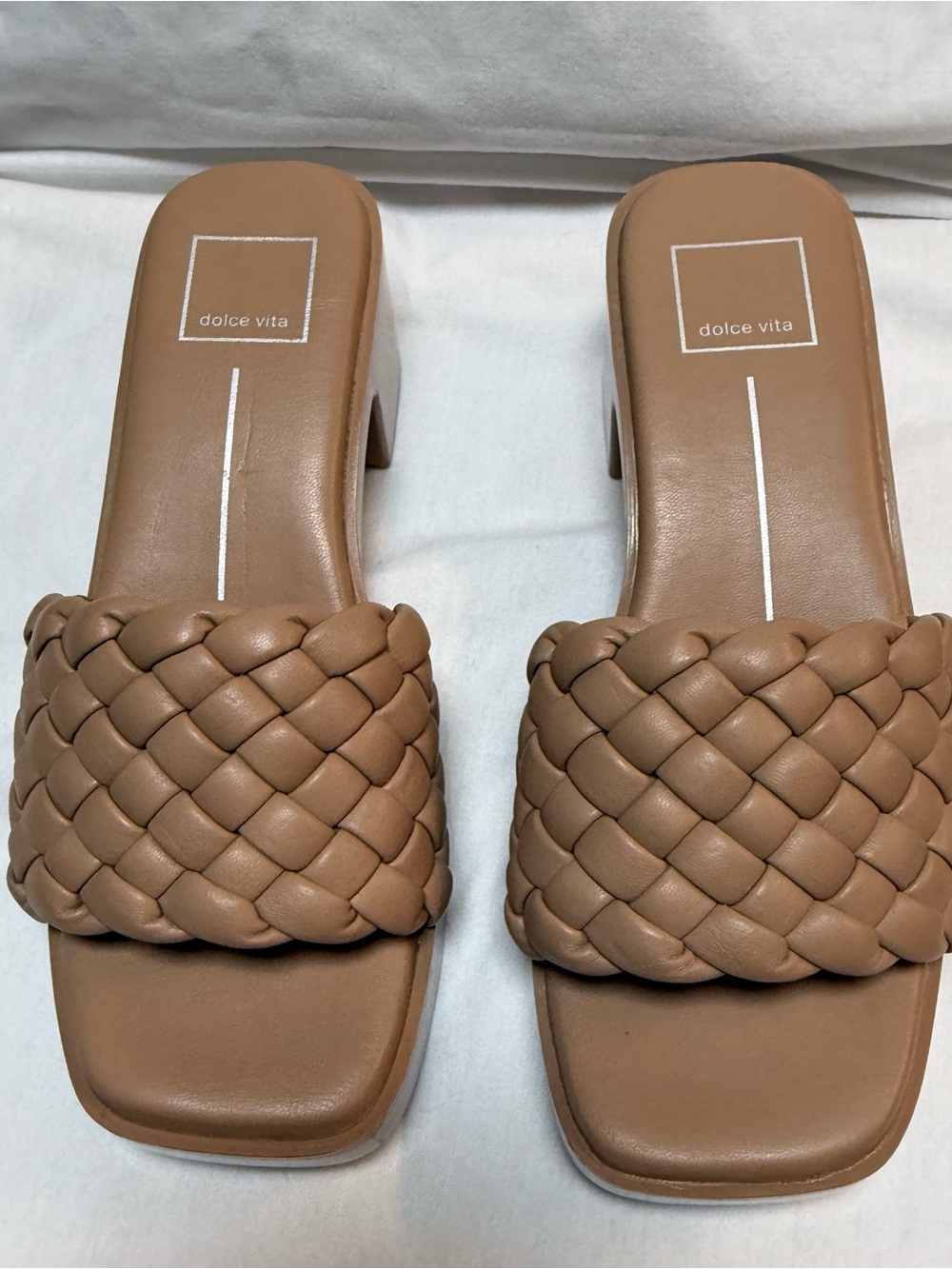 Dolce Vita Goldy Stella cafe tan slides sandals